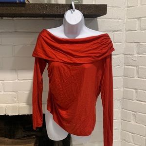 Intermix Red off the Shoulder Long Sleeve Top w/ tags